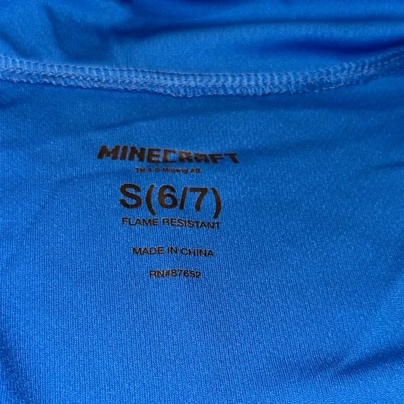 Kids Minecraft One Piece Pajama - Picture 2 of 3